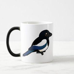 Taza Mágica urraca Negro-cargada en cuenta