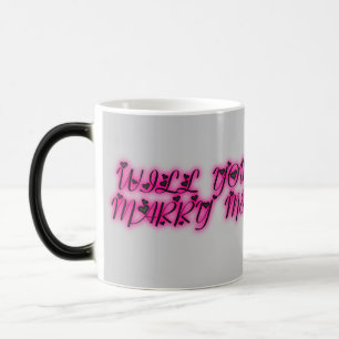 Taza Mágica ¿USTED ME CASARÁ? ¡El líquido caliente hace