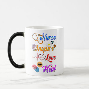 Taza Mágica Vajilla para enfermeras Inspira Amor Sana Med Tera