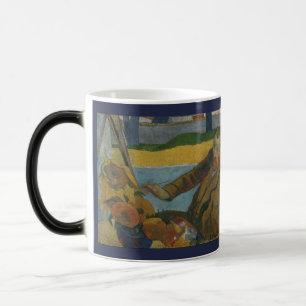Taza Mágica Van Gogh Pintando girasoles por Paul Gauguin
