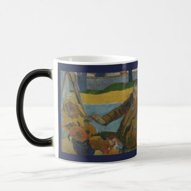 Taza Mágica Van Gogh Pintando girasoles por Paul Gauguin (Izquierda)