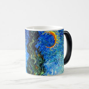 Taza Mágica Van Gogh Road con Cypress y Star