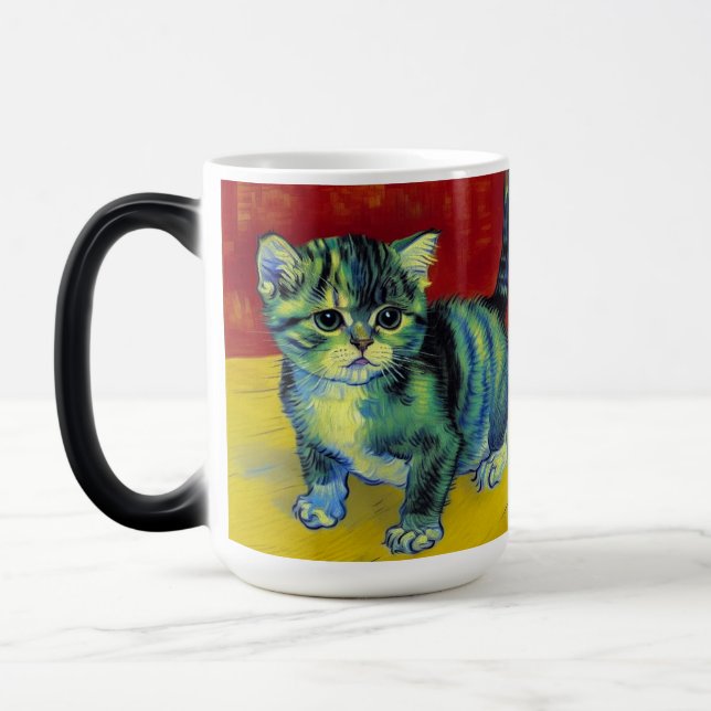 Taza Mágica Van Gogh Tabby Cat (Izquierda)