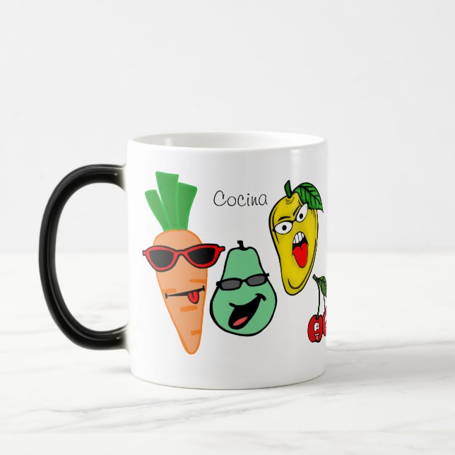 Taza Mágica vegetales y frutas (Izquierda)