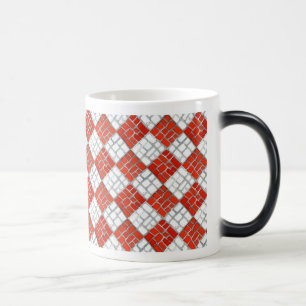 Taza Mágica VERIFICACIÓN ROJA MOSAIC Morphing Mug
