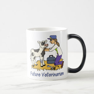 Taza Mágica Vet futuro - Chica con vaca