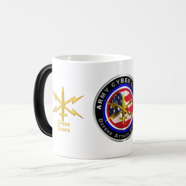 Taza Mágica Veterano del Cuerpo Cibernético del Ejército (Anverso izquierdo)