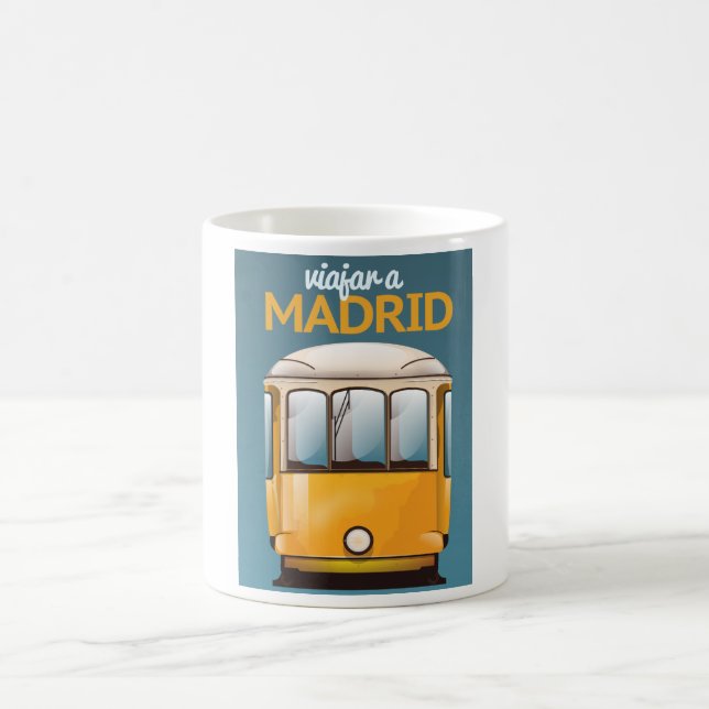 Taza Mágica Viajar al poster de vacaciones de Madrid (Centro)