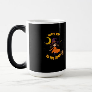 Taza Mágica vibraciones de calabaza de bruja mala de halloween