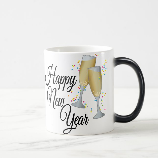 Taza Mágica Vidrios de la Feliz Año Nuevo I Champán (Derecha)