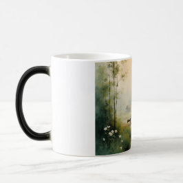 Taza Mágica Vietnamese Morning Mist Village Watercolor Art