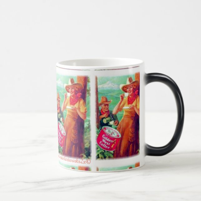 Taza Mágica "Vintage Golden West Coffee" (Derecha)