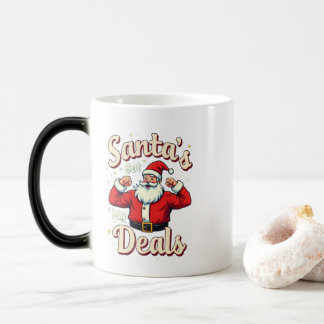 Taza Mágica Vintage Retro Funny Santa Flexing Christmas Deals