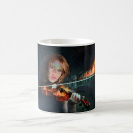 Taza Mágica Violín en llamas