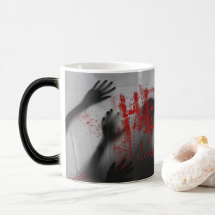 Taza Mágica Visual grueso con tema de terror escalofriante de