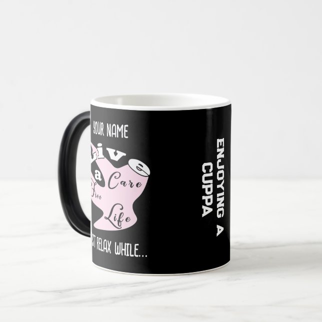 Taza Mágica Vive un tazón de café sin preocupaciones (Anverso izquierdo)