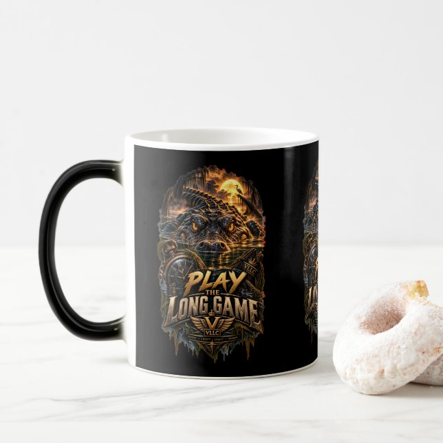 Taza Mágica VLLC Play The Long Game Motivation Crocodile Graph (Con donut)