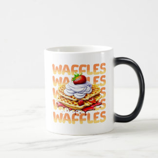 Taza Mágica Waffles cubiertos en fresas personalizadas