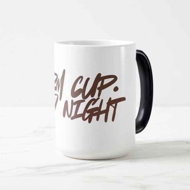 Taza Mágica Warm Cup • Cold Night — Cozy Winter Ceramic Mug (Anverso derecho)