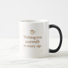 Taza Mágica Warm Wishes | Minimalist Christmas Quote Mug