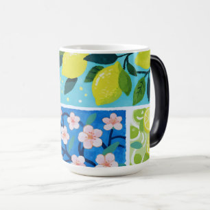 Taza Mágica Watercolor of Lemon and Cherry Blossom