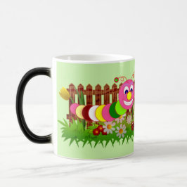 Taza Mágica Whimsical Garden Bug Green Fence Funky Cuid Kid