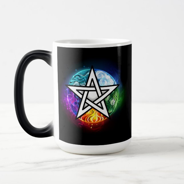 Taza Mágica Wiccan pentagram (Izquierda)