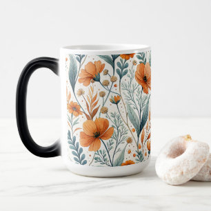Taza Mágica Wildflower Botanical Boho Floral Watercolor