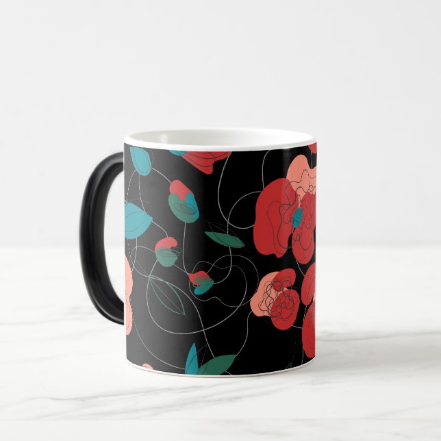 Taza Mágica Wildflower Wonderland | Patrón de flores estilizad (Anverso izquierdo)