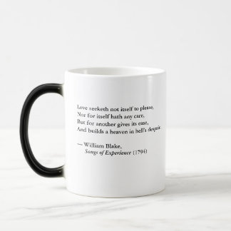 Taza Mágica William Blake "Love Seeketh Not" Morphing Mug