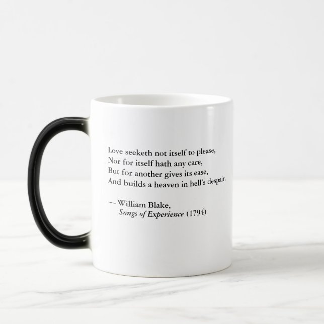 Taza Mágica William Blake "Love Seeketh Not" Morphing Mug (Izquierda)