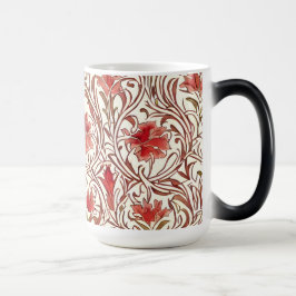 Taza Mágica William Morris Watercolor Gold Marrón Rojo