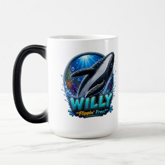 Taza Mágica Willy Whale – Libre como una Mariposa. Divertido