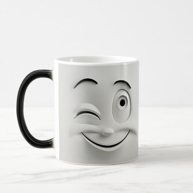 Taza Mágica Winking Cartoon Face 3D (Izquierda)