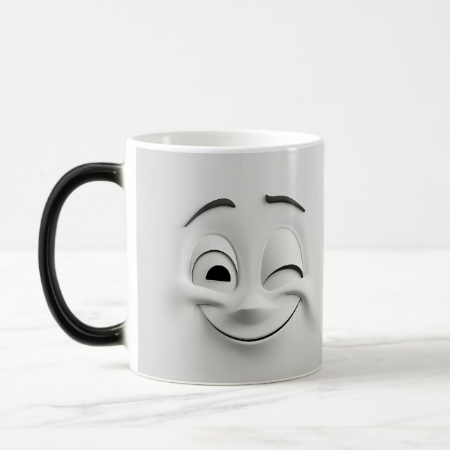 Taza Mágica Winking Cartoon Face 3D (Izquierda)