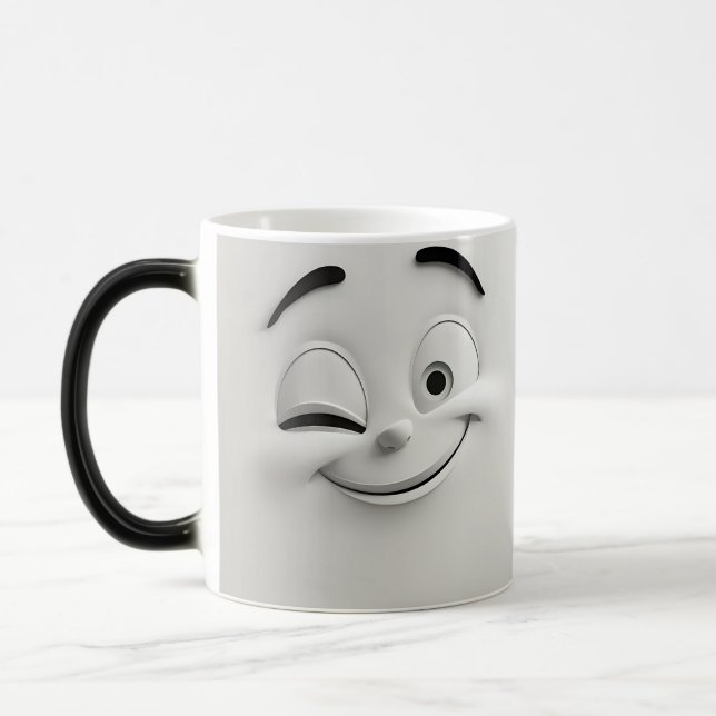 Taza Mágica Winking Cartoon Face 3D (Izquierda)