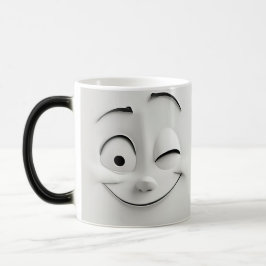 Taza Mágica Winking Cartoon Face 3D
