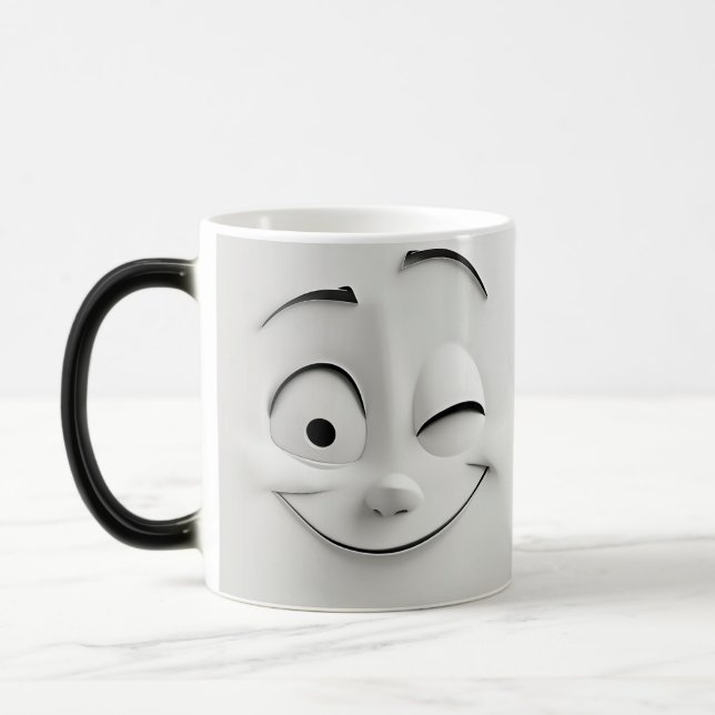 Taza Mágica Winking Cartoon Face 3D (Izquierda)