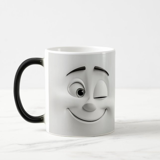 Taza Mágica Winking Cartoon Face 3D (Izquierda)