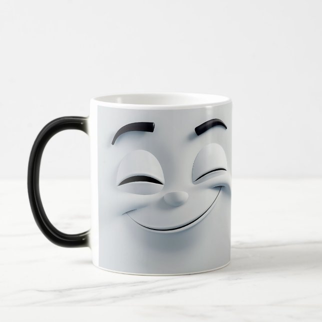Taza Mágica Winking Cartoon Face 3D (Izquierda)