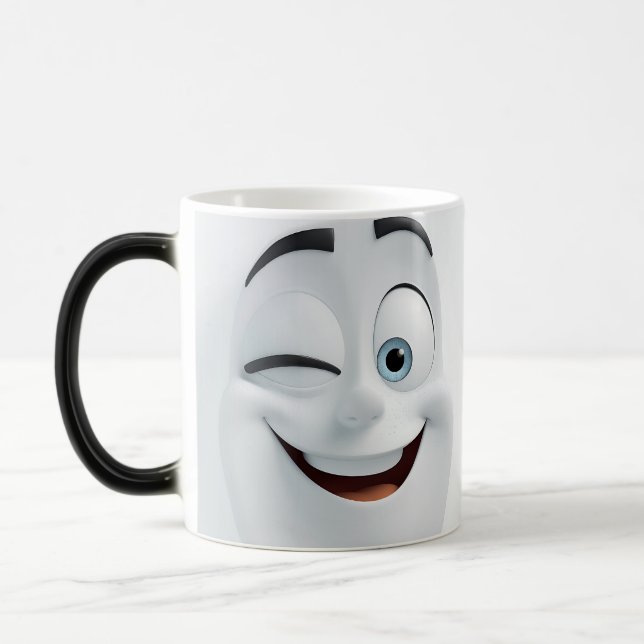Taza Mágica Winking Cartoon Face 3D (Izquierda)