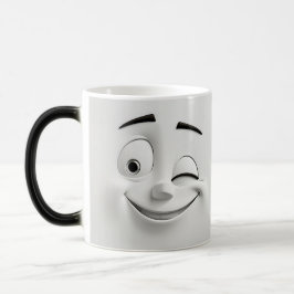Taza Mágica Winking Cartoon Face 3D
