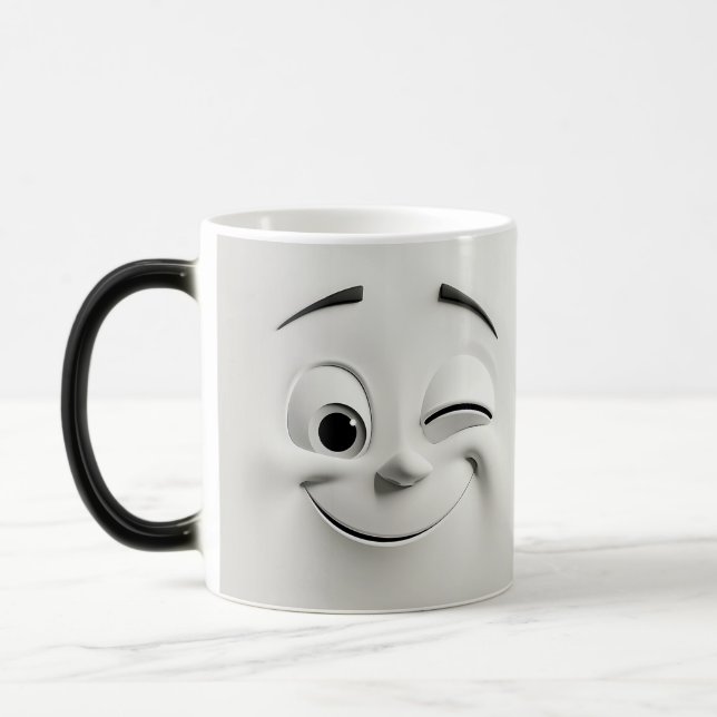 Taza Mágica Winking Cartoon Face 3D (Izquierda)