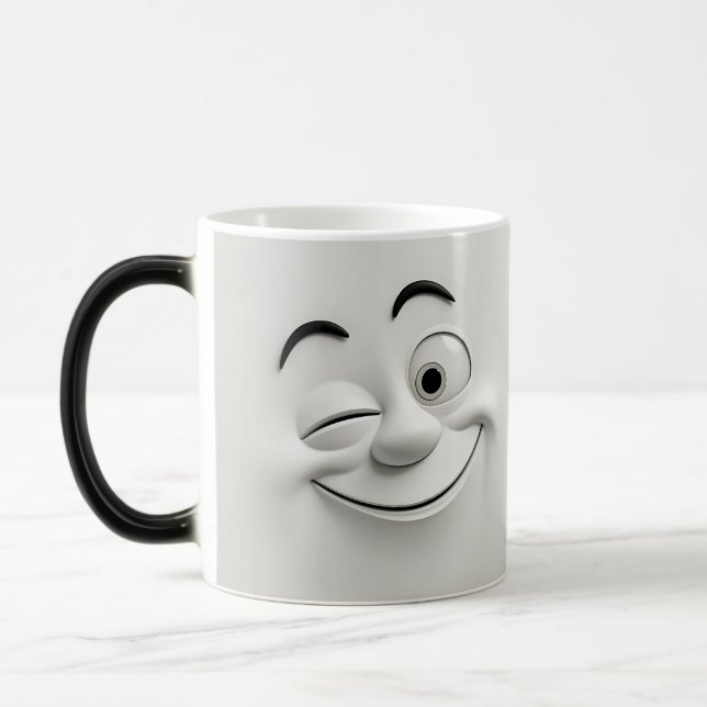 Taza Mágica Winking Cartoon Face 3D (Izquierda)