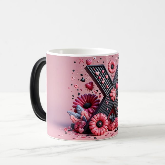 Taza Mágica X Valentine Alphabet 3D