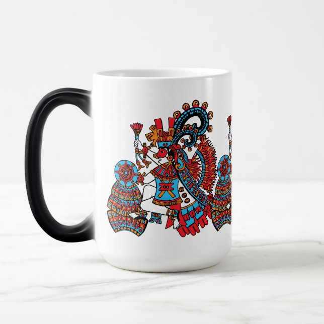 Taza Mágica Xiuhtecuhtli - Señor Del Dios Turquesa Del Fuego (Izquierda)