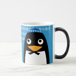 Taza Mágica Yarmulke judío feliz del pingüino de Jánuca