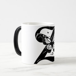 Taza Mágica Z Alphabet black butterfly