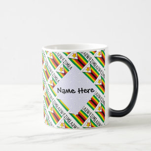 Taza Mágica Zimbabue Bandera de Zimbabue Personalizada con mos
