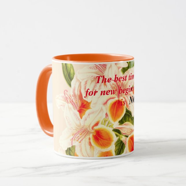 Taza Magnífica azalea, naranja floral (Anverso izquierdo)